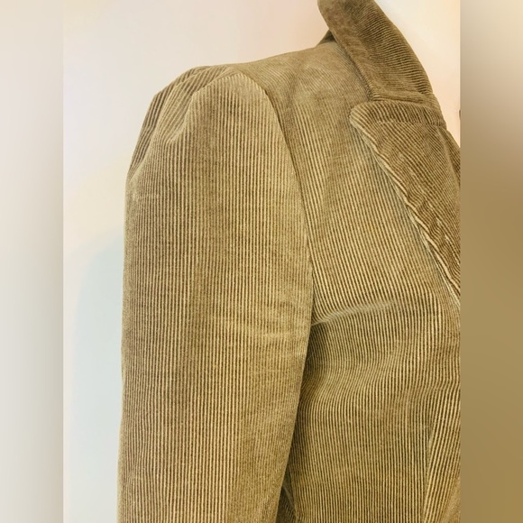 Juicy Couture Women’s Brown 3/4 Sleeve Corduroy Single Button Blazer Siz… - Picture 4 of 11